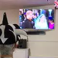 A novelty hat as the wedding continues, A Right Royal Wedding at the Village Hall, Brome, Suffolk - 19th May 2018