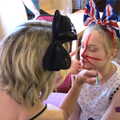 Eva gets face-painted, A Right Royal Wedding at the Village Hall, Brome, Suffolk - 19th May 2018