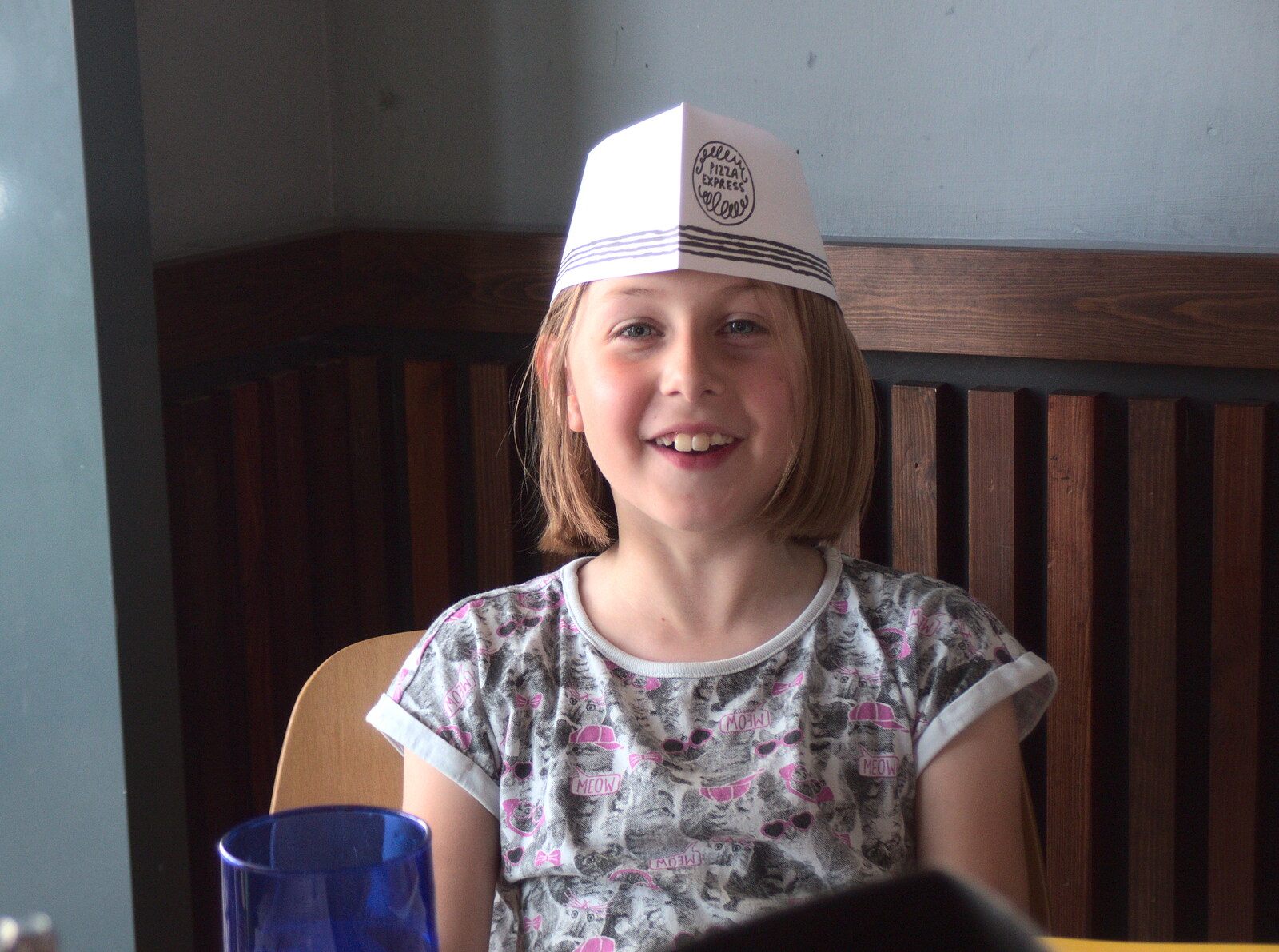 Soph the Roph with a pizzaola hat on from An Unexpected Birthday, Ipswich, Suffolk - 26th May 2018