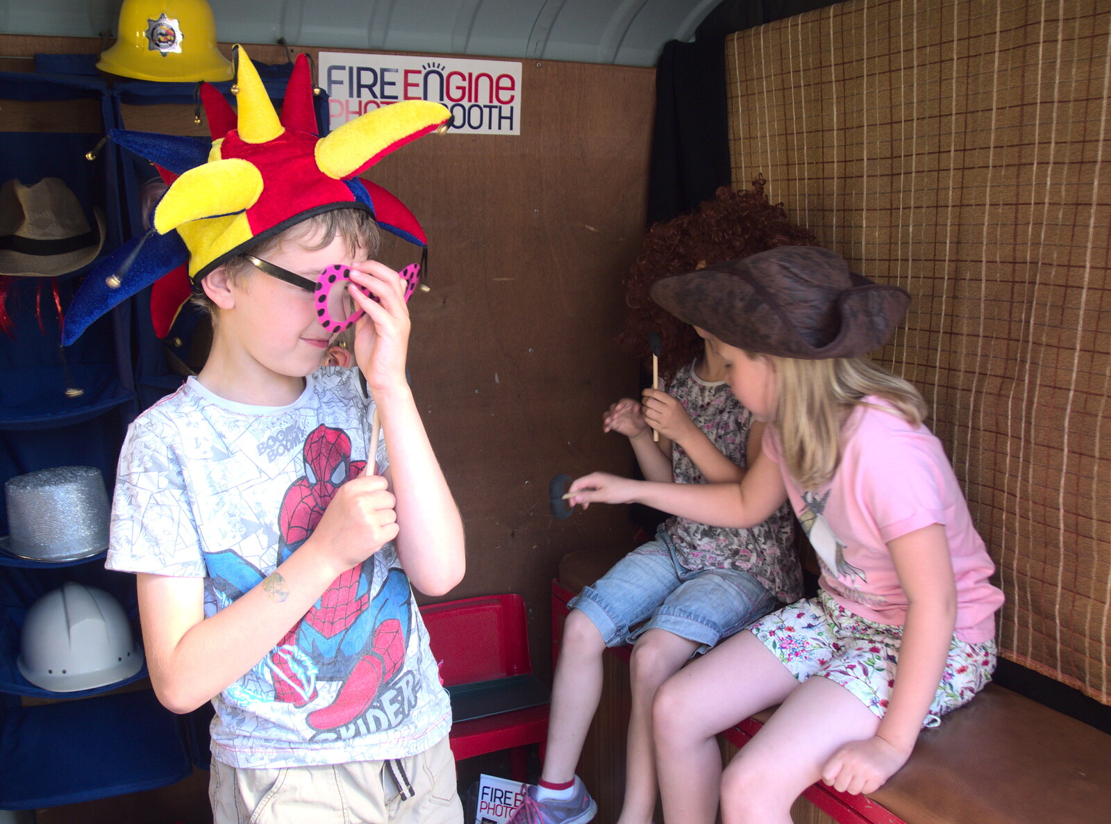 In the Fire Engine Photo Booth from An Unexpected Birthday, Ipswich, Suffolk - 26th May 2018