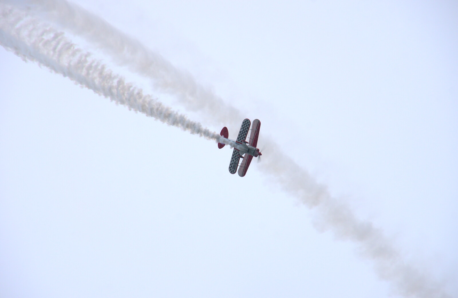 A Pitts Special and a trail of smoke from An Unexpected Birthday, Ipswich, Suffolk - 26th May 2018