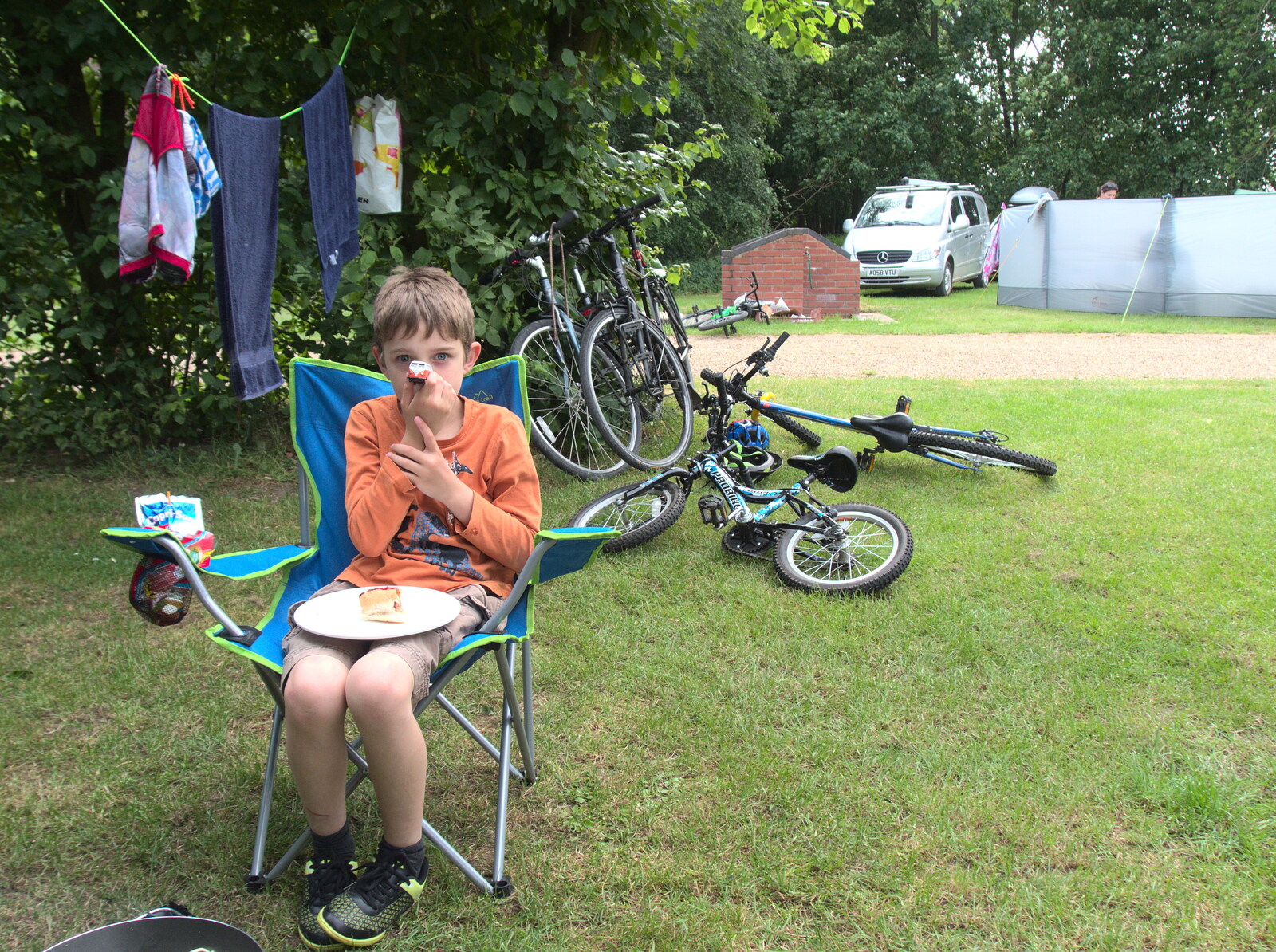 After only 10 minutes Fred's been to the shop from Dower House Camping, West Harling, Norfolk - 27th May 2018