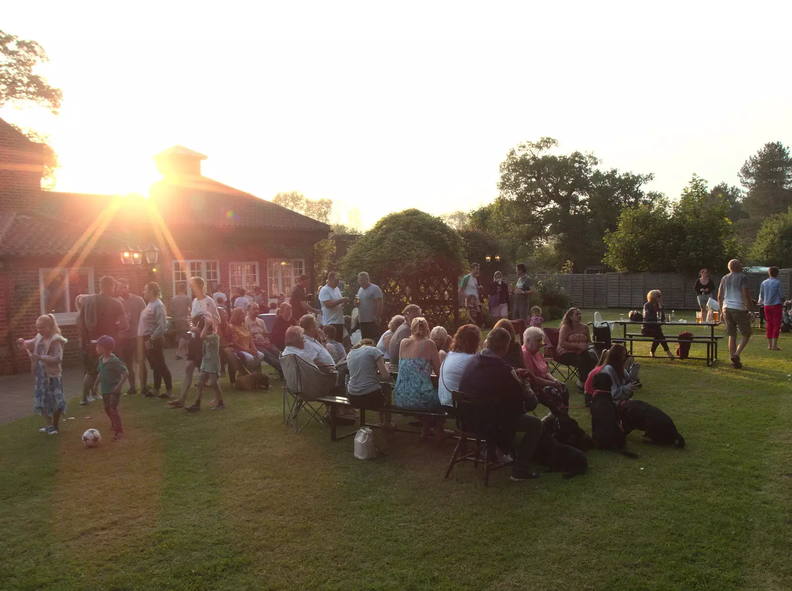 There's a good turnout at the campsite clubhouse, from Dower House Camping, West Harling, Norfolk - 27th May 2018