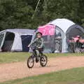 Harry gets a bit more confident on his bike, Dower House Camping, West Harling, Norfolk - 27th May 2018