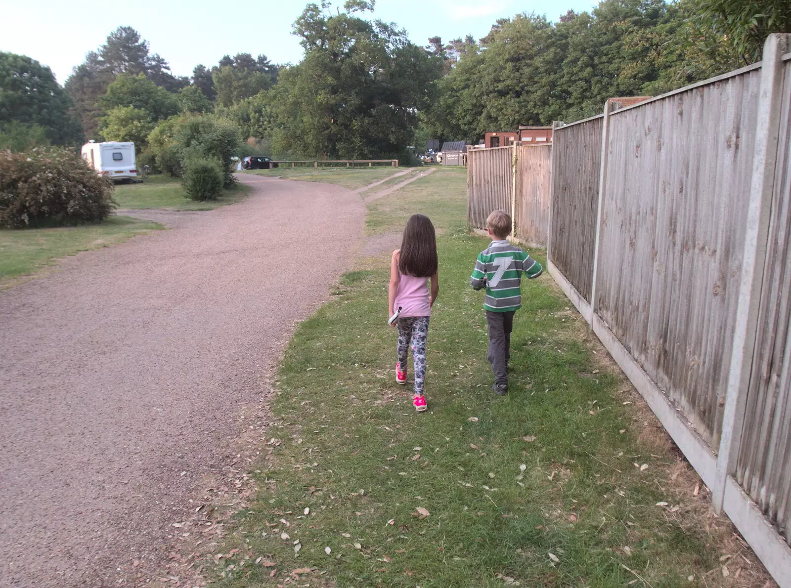 Harry roams around with Isobel, from Dower House Camping, West Harling, Norfolk - 27th May 2018