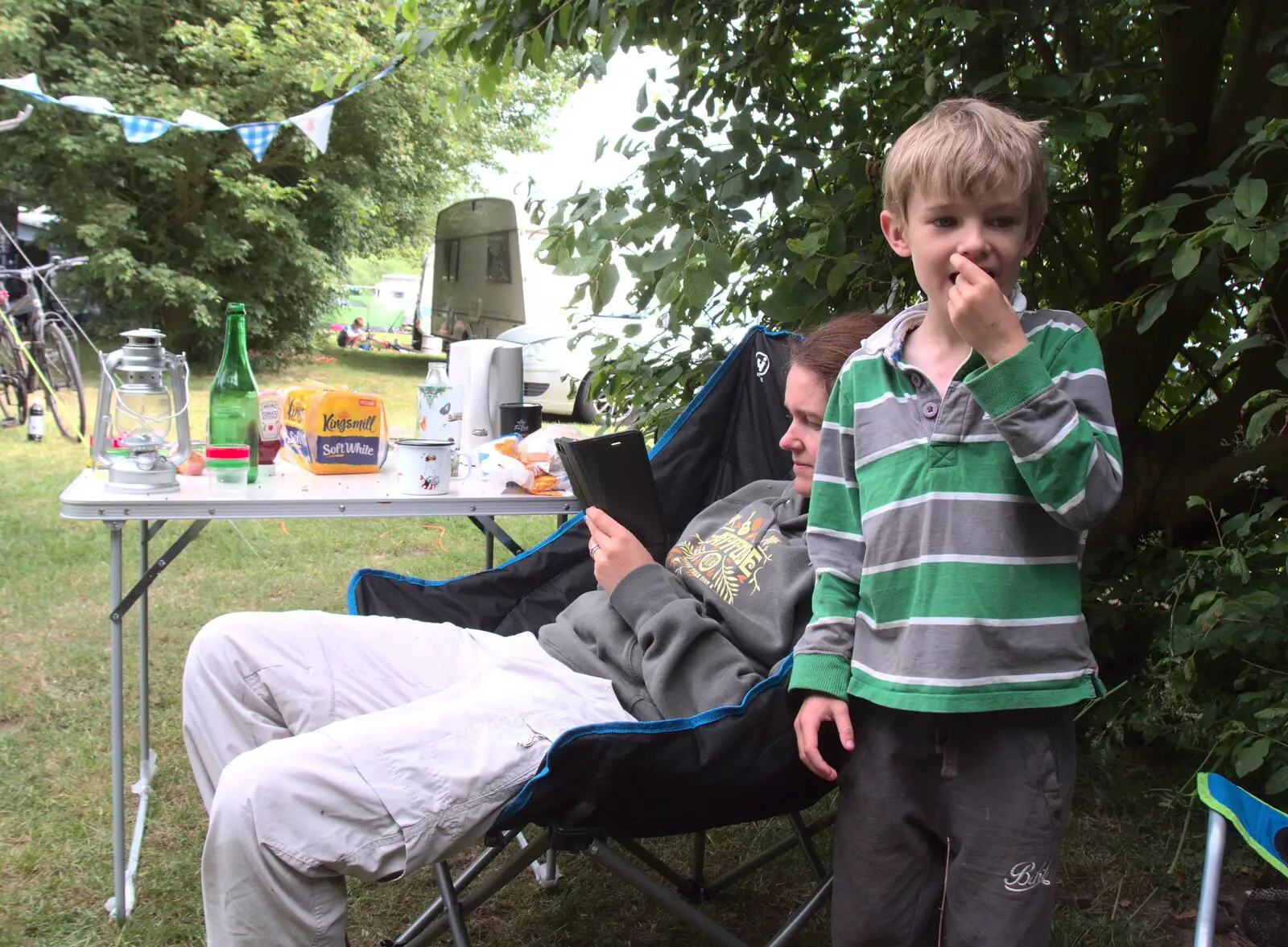 Isobel and Harry, from Dower House Camping, West Harling, Norfolk - 27th May 2018