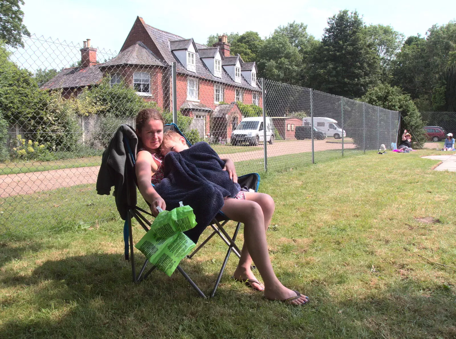 Harry gets a cuddle, from Dower House Camping, West Harling, Norfolk - 27th May 2018