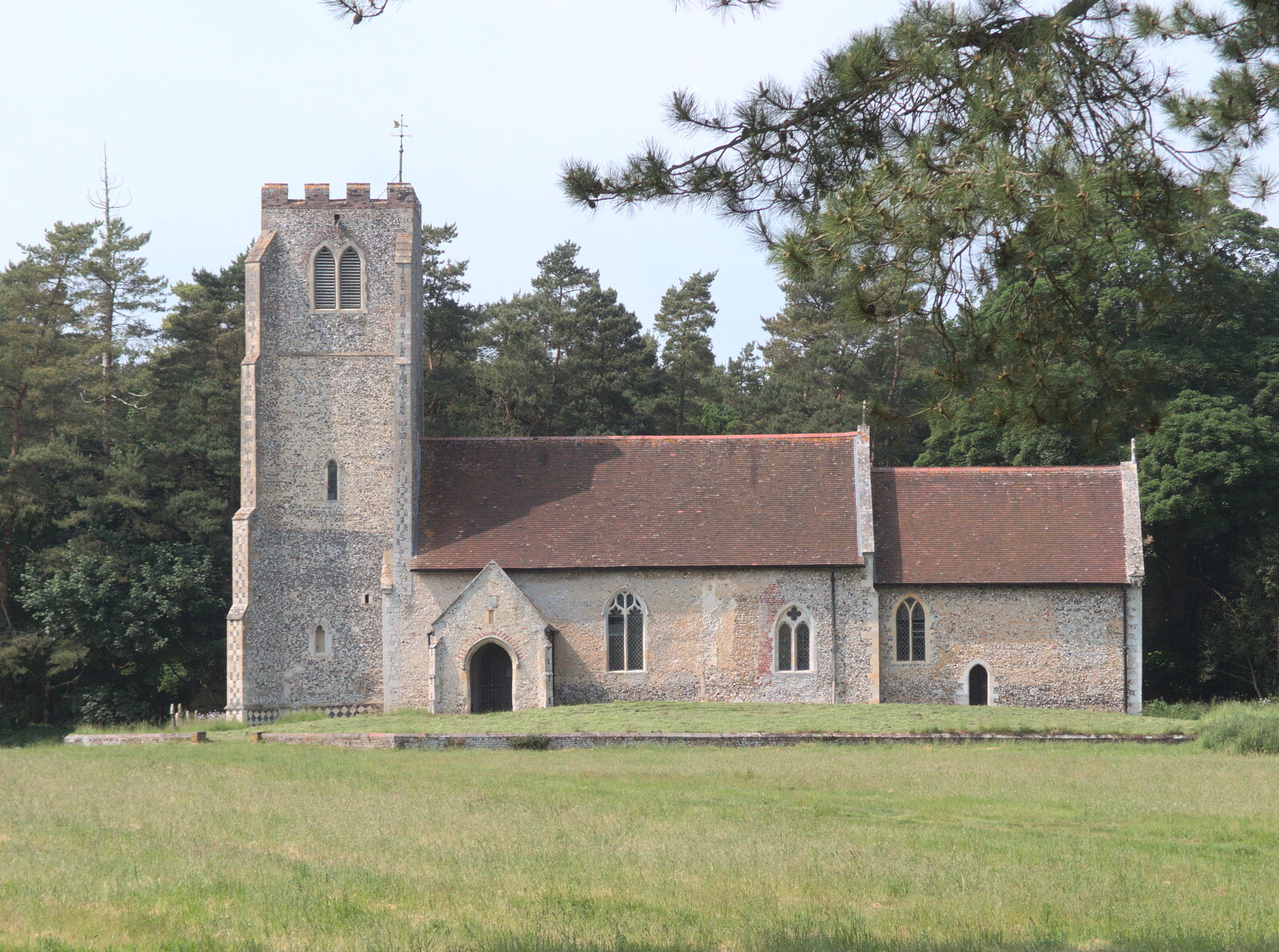 All Saints Church, West Harling from Dower House Camping, West Harling, Norfolk - 27th May 2018