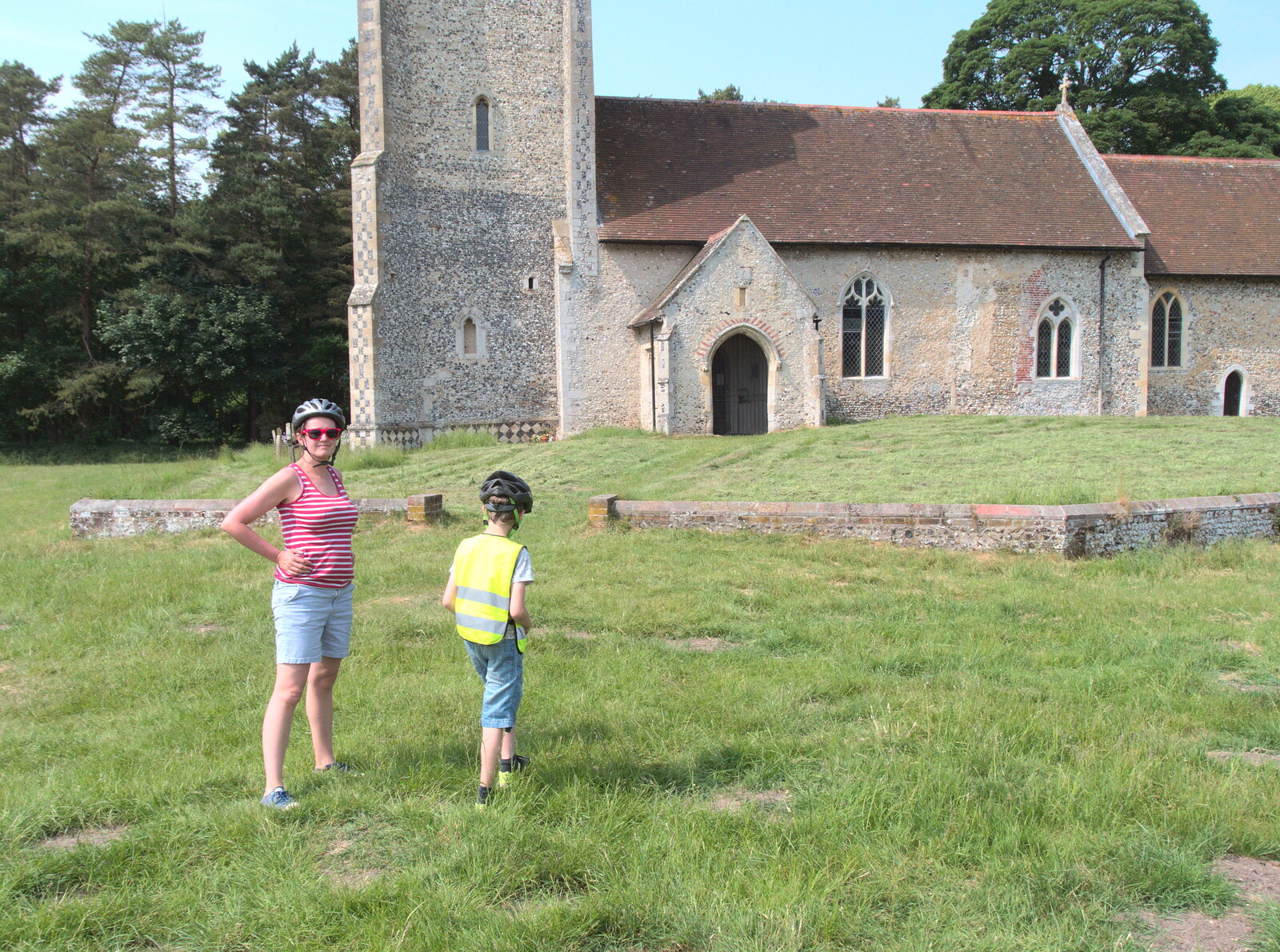 We visit the abandoned West Harling church again from Dower House Camping, West Harling, Norfolk - 27th May 2018