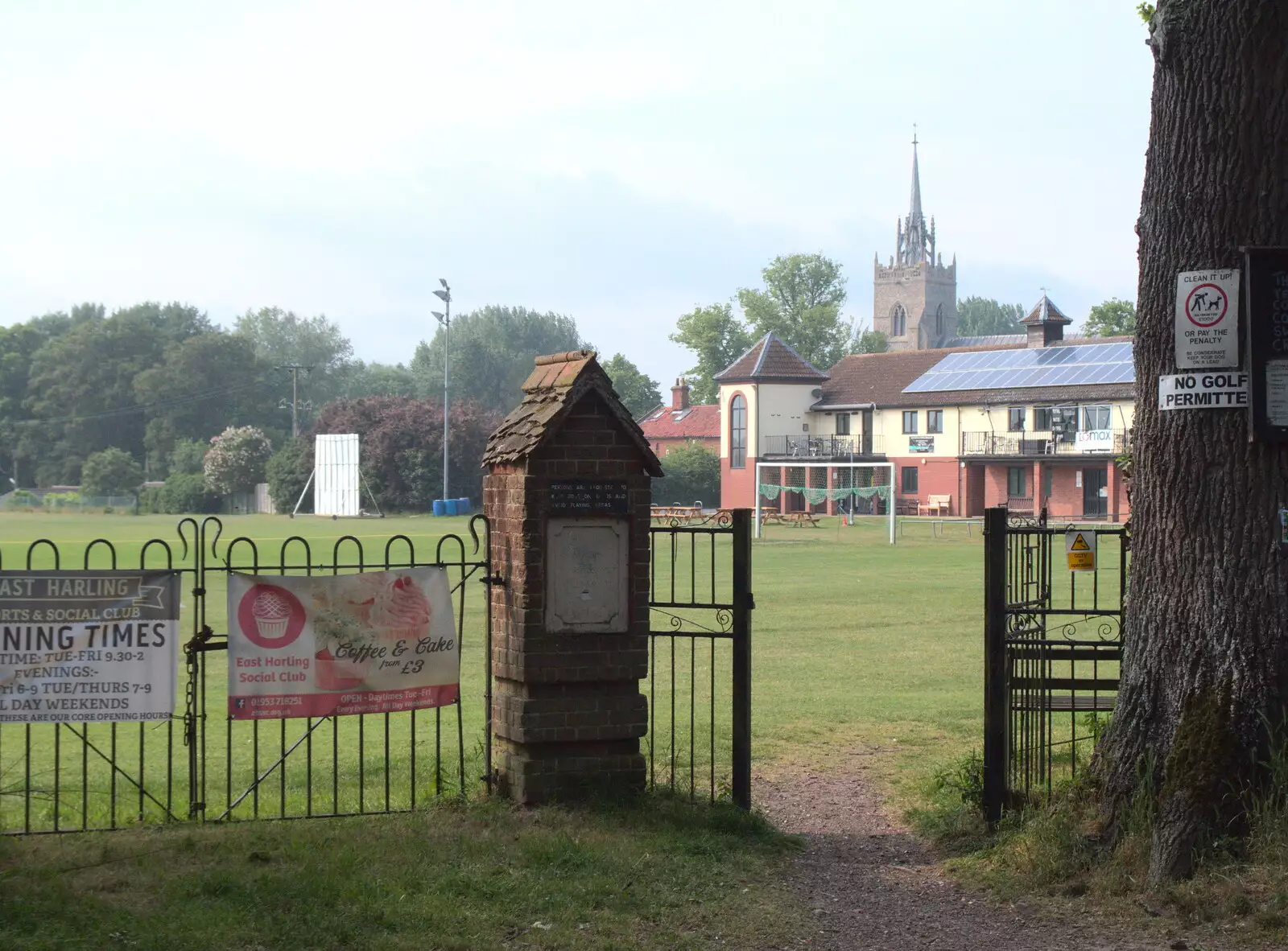 East Harling sports pitches, from Dower House Camping, West Harling, Norfolk - 27th May 2018