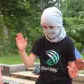 Fred dresses up as a Ninja, The Not-Opening of the Palgrave Playground, Palgrave, Suffolk - 3rd June 2018