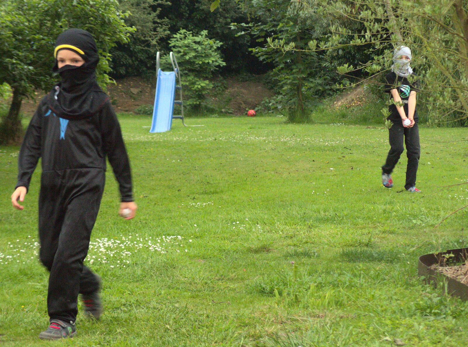Harry's a Ninja too from The Not-Opening of the Palgrave Playground, Palgrave, Suffolk - 3rd June 2018