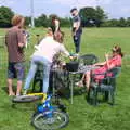 We hang out on the playing field, The Not-Opening of the Palgrave Playground, Palgrave, Suffolk - 3rd June 2018