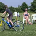 Fred rides around the field, The Not-Opening of the Palgrave Playground, Palgrave, Suffolk - 3rd June 2018