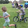 Thomas and Harry hurtle around, The Not-Opening of the Palgrave Playground, Palgrave, Suffolk - 3rd June 2018