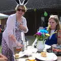 Isobel, the Rabbit and Alice, The Not-Opening of the Palgrave Playground, Palgrave, Suffolk - 3rd June 2018