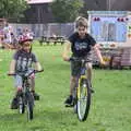 Harry and Fred cycle around, The Not-Opening of the Palgrave Playground, Palgrave, Suffolk - 3rd June 2018