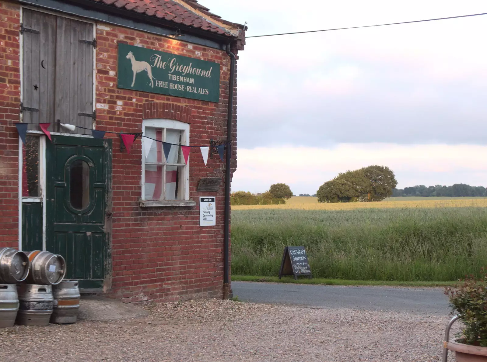 The Tibenham Greyhound's bucolic location, from A Postcard From Asperen, Gelderland, Netherlands - 9th June 2018