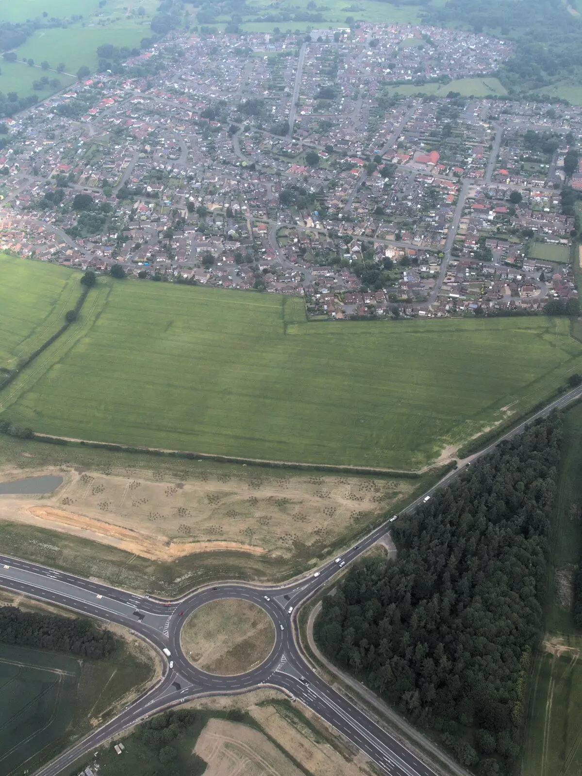 Spixworth and the new Northern Relief Road, from A Postcard From Asperen, Gelderland, Netherlands - 9th June 2018