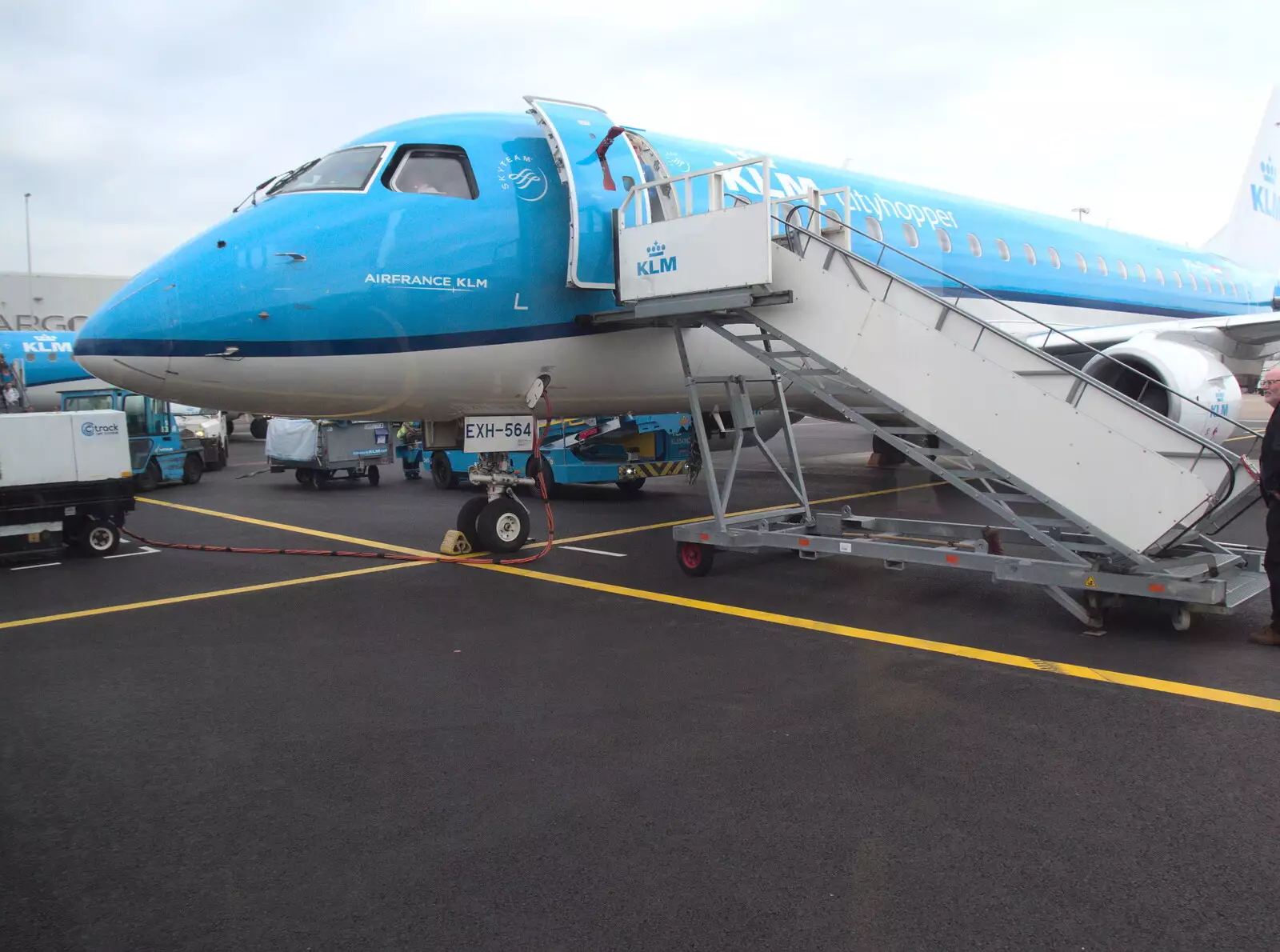 Nosher's plane at Schipol, from A Postcard From Asperen, Gelderland, Netherlands - 9th June 2018