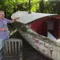 Martin's got a boat in the garden, in case it floods, A Postcard From Asperen, Gelderland, Netherlands - 9th June 2018