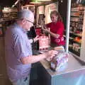 Hamish checks out, with a loaf of bread, A Postcard From Asperen, Gelderland, Netherlands - 9th June 2018