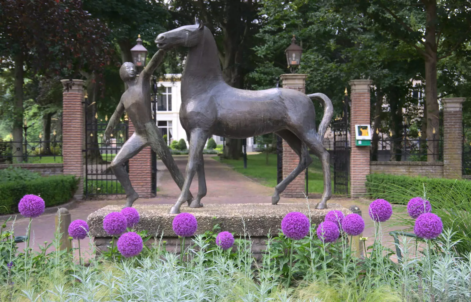 A statue of a horse, opposite the Hervormde Kerk, from A Postcard From Asperen, Gelderland, Netherlands - 9th June 2018