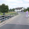 Hamish walks over the bridge, A Postcard From Asperen, Gelderland, Netherlands - 9th June 2018