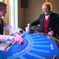 Hamish tries out the Blackjack table, Martin's James Bond 50th Birthday, Asperen, Gelderland, Netherlands - 9th June 2018