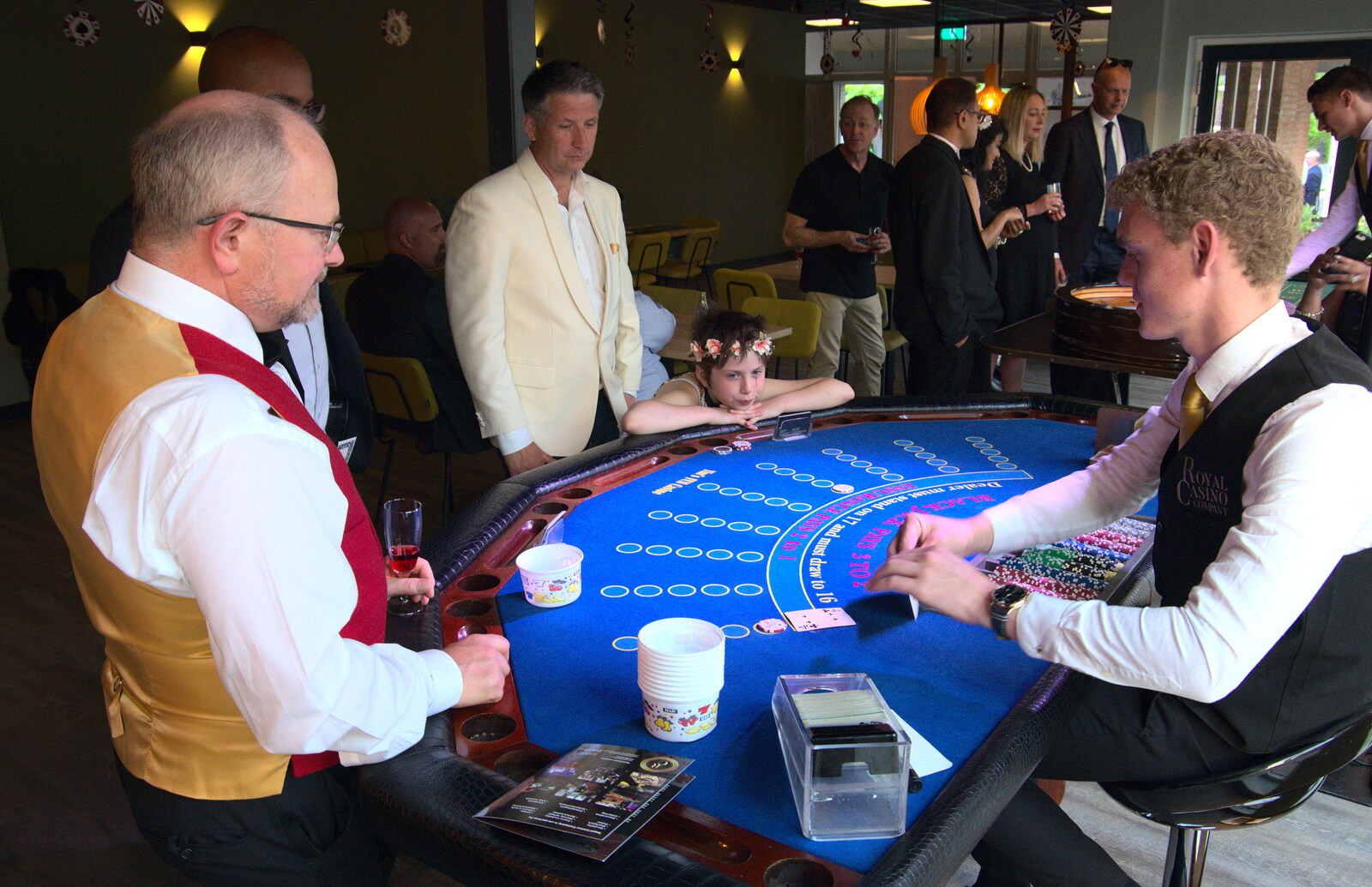 A game of Blackjack occurs from Martin's James Bond 50th Birthday, Asperen, Gelderland, Netherlands - 9th June 2018