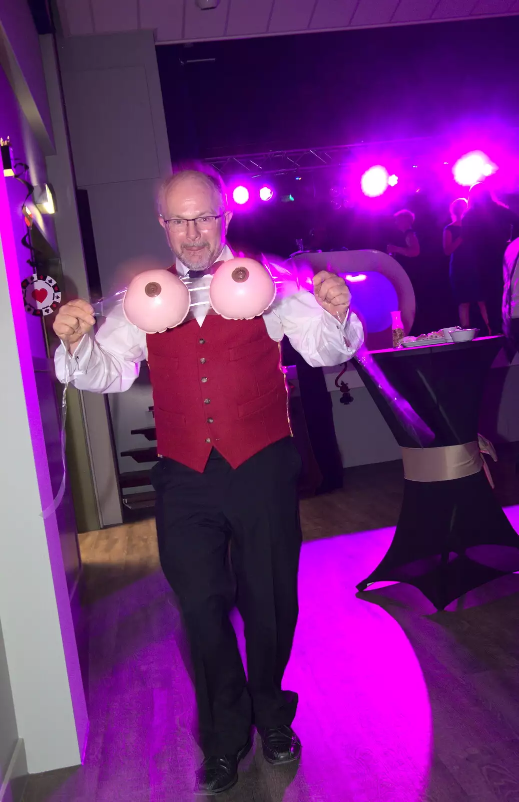 Hamish has some plastic breasts, from Martin's James Bond 50th Birthday, Asperen, Gelderland, Netherlands - 9th June 2018