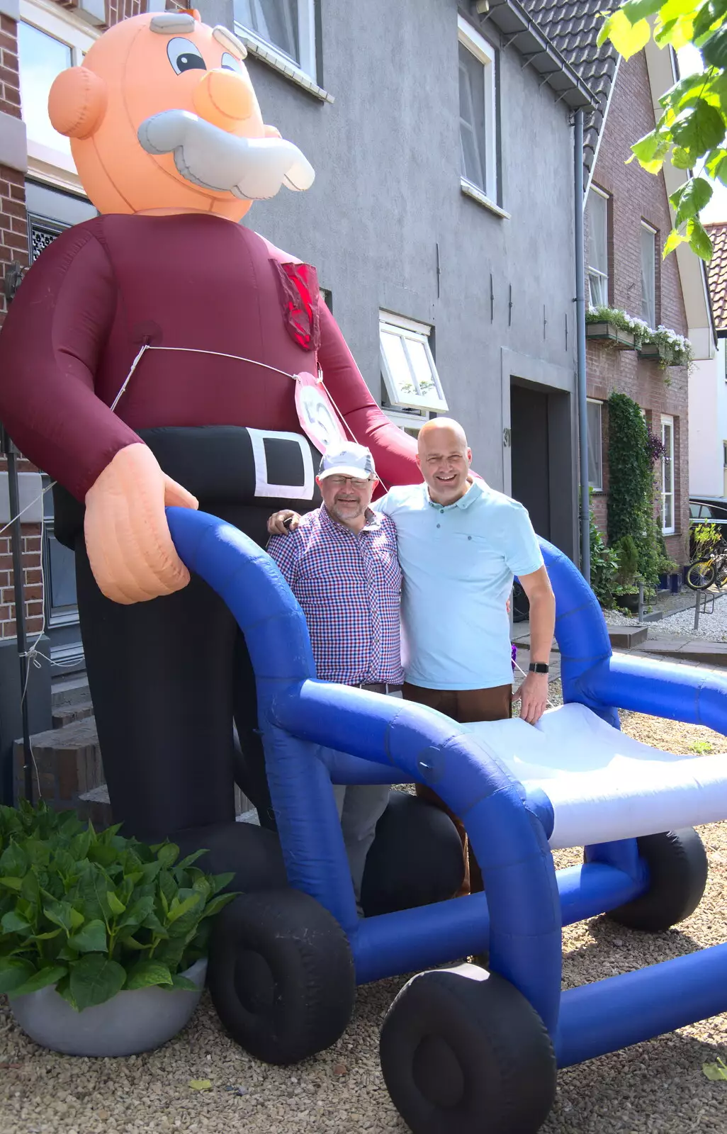 Hamish and Martin pose for a photo, from Martin's James Bond 50th Birthday, Asperen, Gelderland, Netherlands - 9th June 2018