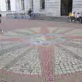 Hamish strolls across a massive paved compass rose, A Postcard from Utrecht, Nederlands - 10th June 2018