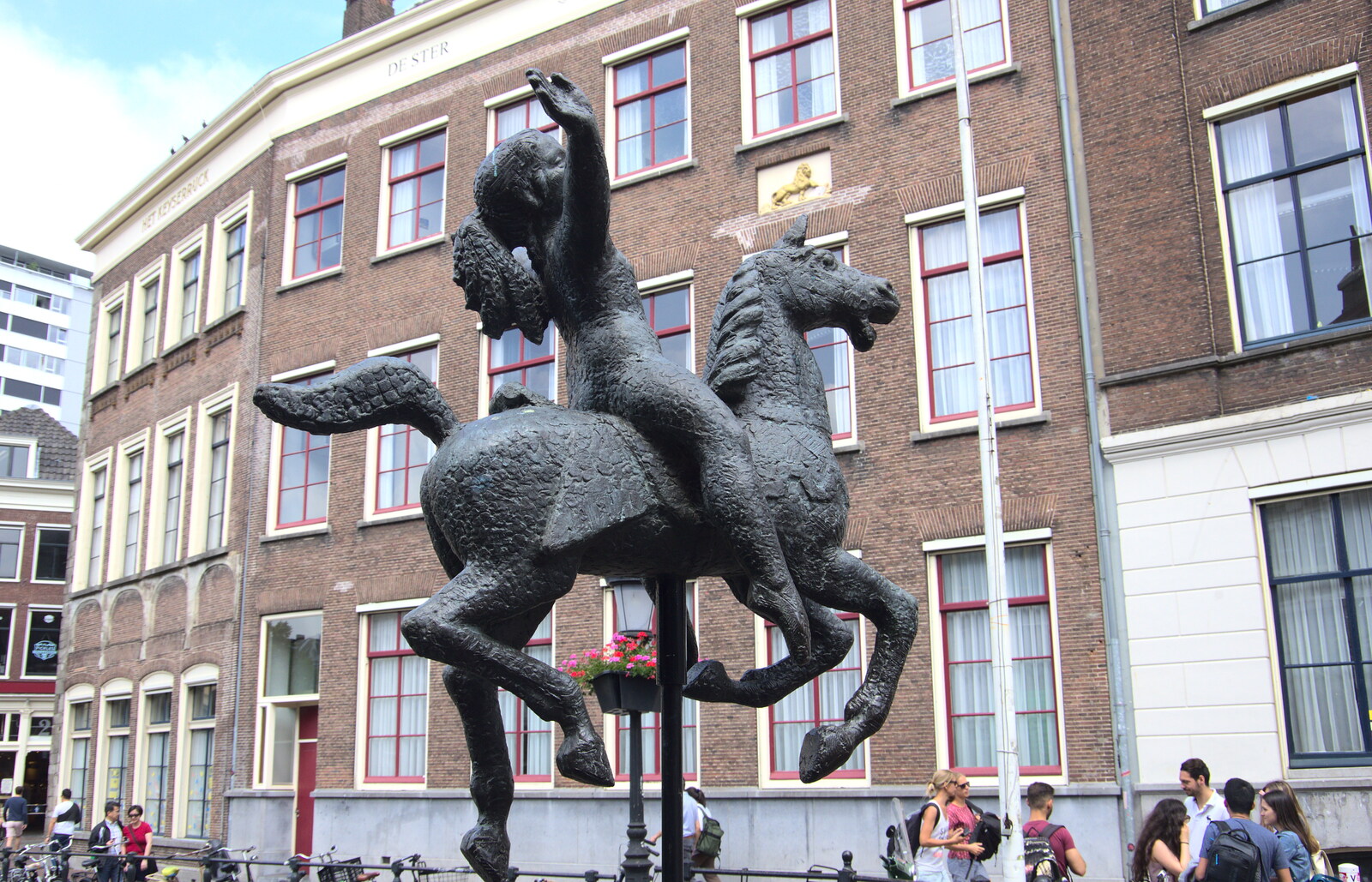 A statue of a girl with a ponytail, on a pony from A Postcard from Utrecht, Nederlands - 10th June 2018