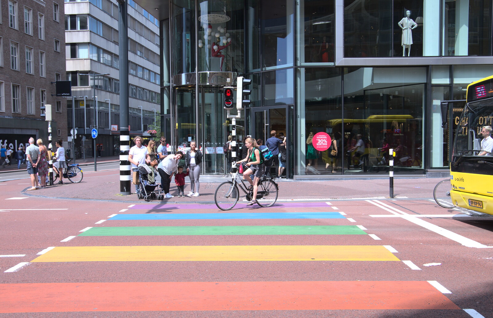 The Rainbow Crossing by Miffy's Traffic Light from A Postcard from Utrecht, Nederlands - 10th June 2018