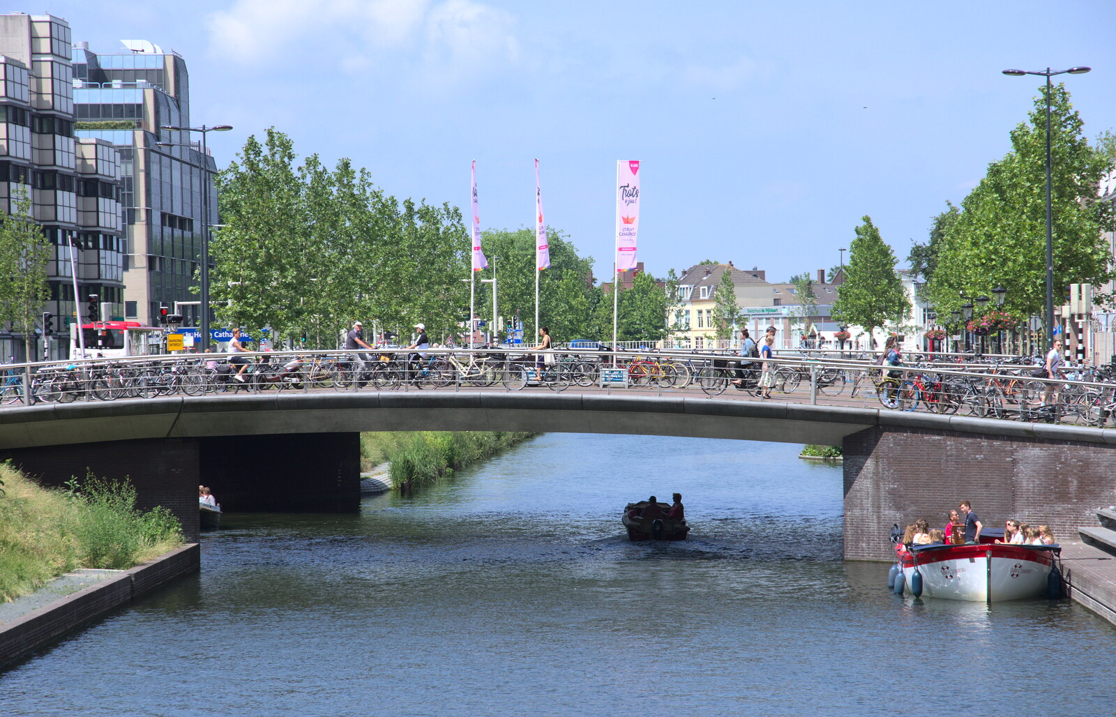 Another bridge of bikes over a canal from A Postcard from Utrecht, Nederlands - 10th June 2018