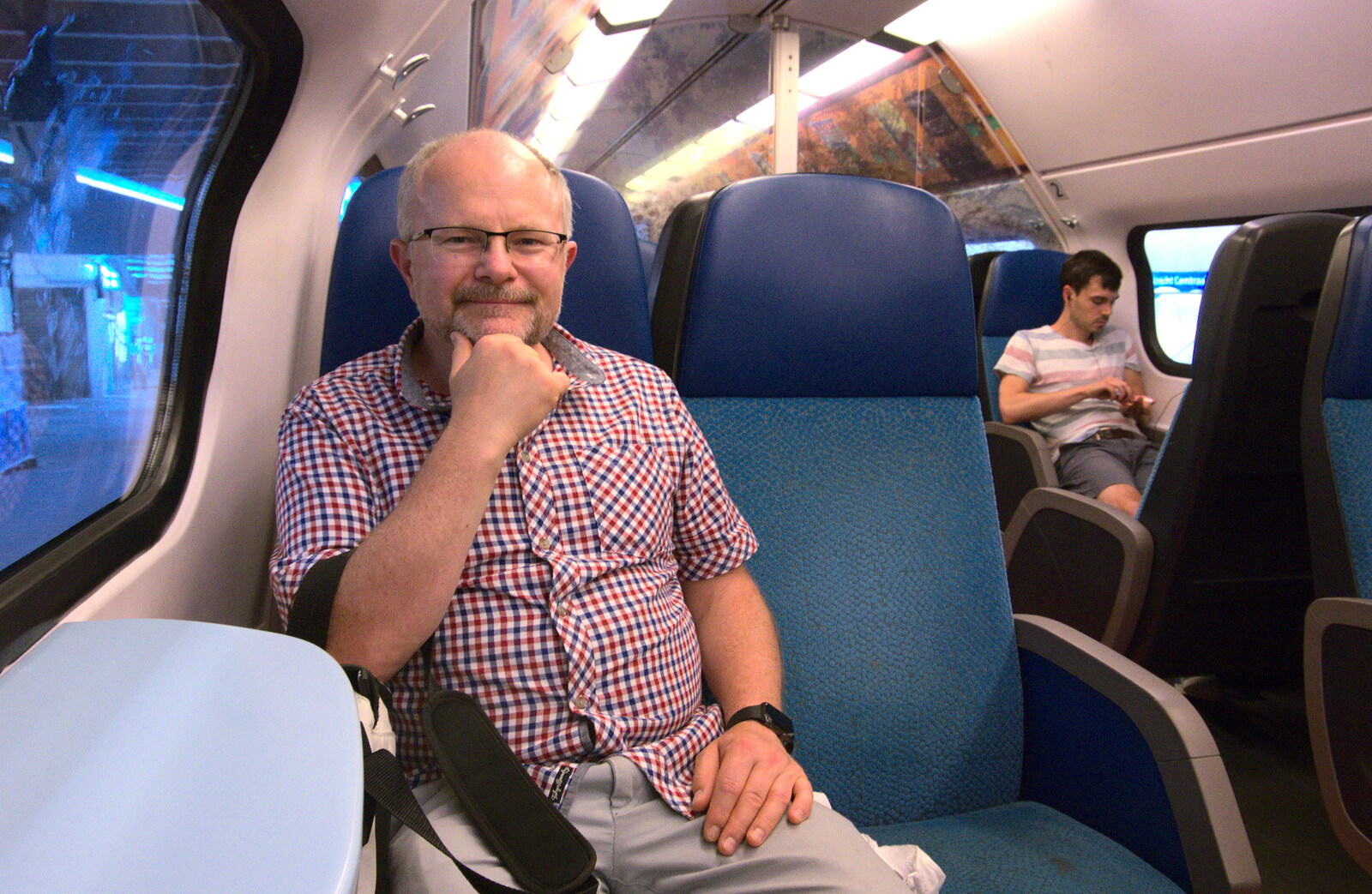 Hamish on the train from A Postcard from Utrecht, Nederlands - 10th June 2018