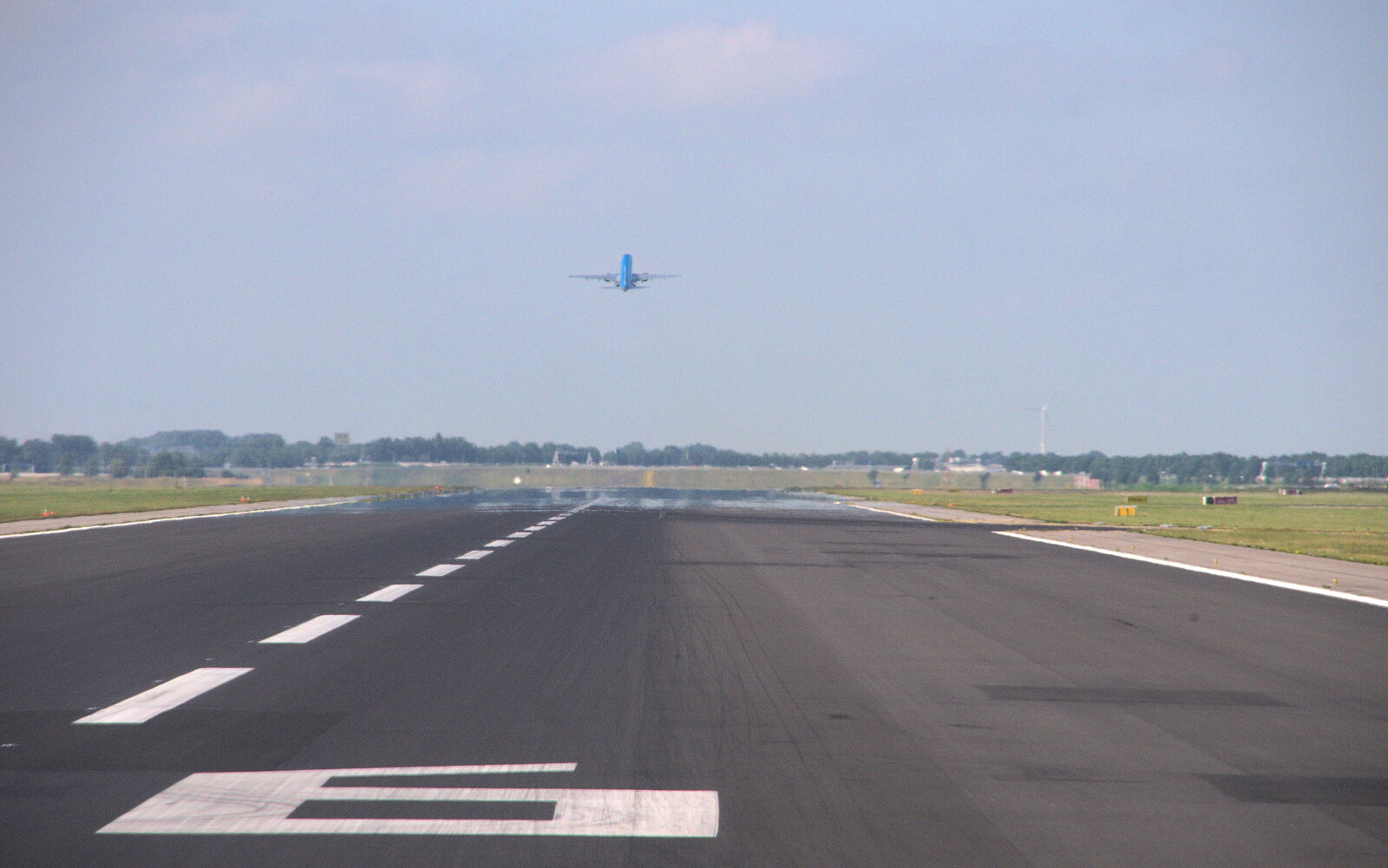 A KLM flight takes off from Schipol's western runway from A Postcard from Utrecht, Nederlands - 10th June 2018