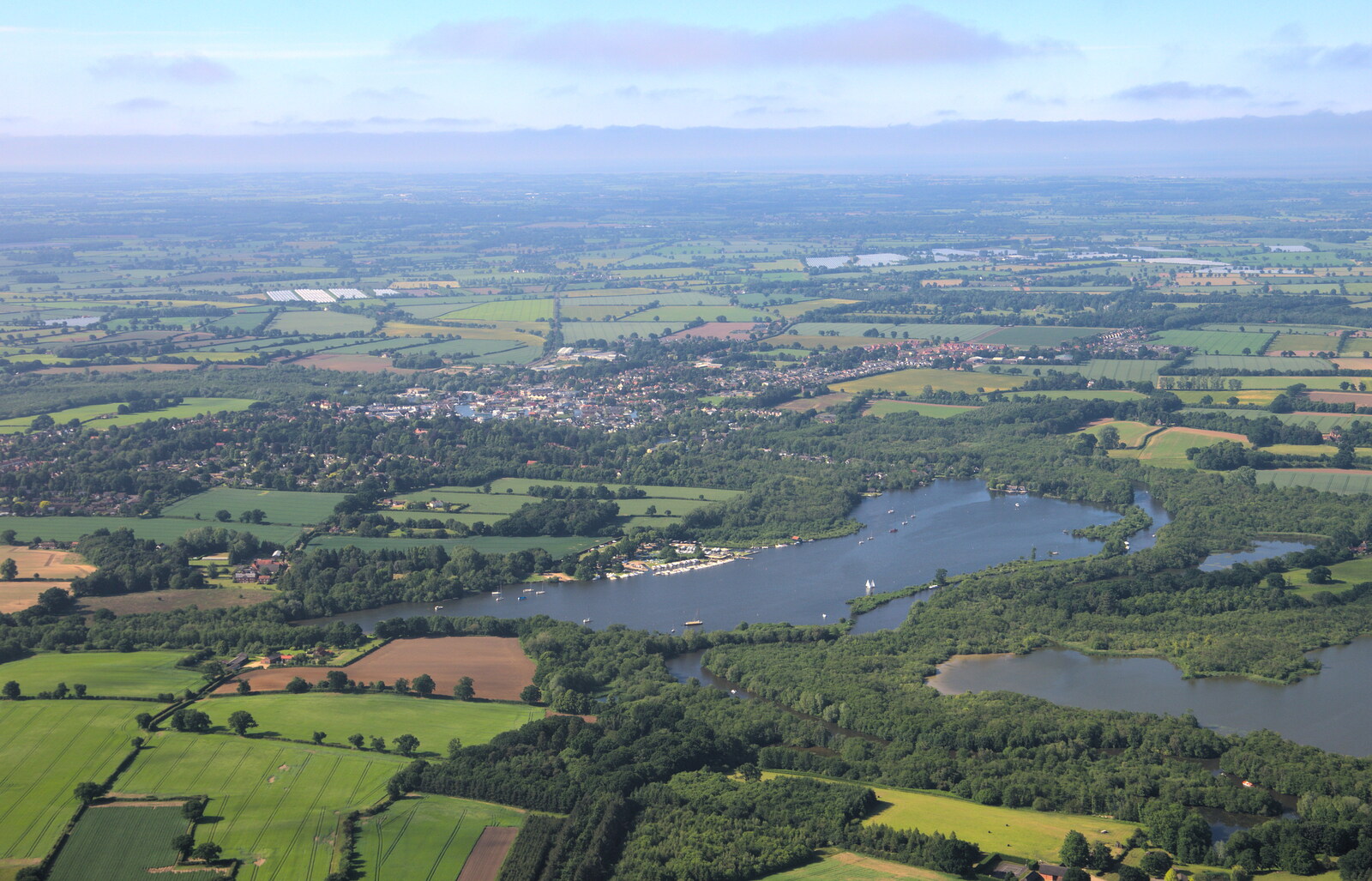 Wroxham Broad from the air from A Postcard from Utrecht, Nederlands - 10th June 2018