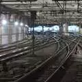 The criss-crossing tracks into Liverpool Street, SwiftKey's Hundred Million, Paddington, London - 13th June 2018