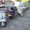 A bunch of mopeds outside the newsagent, The BSCC at the Woolpack, Debenham, Suffolk - 14th June 2018