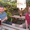 The Boy Phil and Paul in the beer garden, The BSCC at the Woolpack, Debenham, Suffolk - 14th June 2018