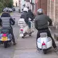 The mopeds ride off, The BSCC at the Woolpack, Debenham, Suffolk - 14th June 2018