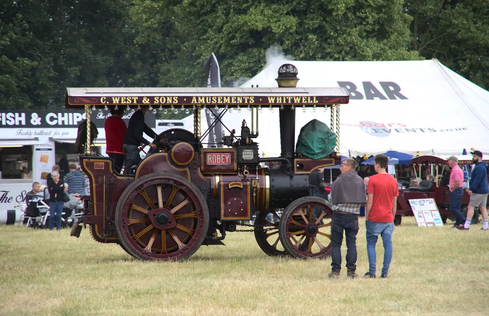 A traction engine called Robey trundles around, from The Formerly-Known-As-The-Eye-Show, Palgrave, Suffolk - 17th June 2018