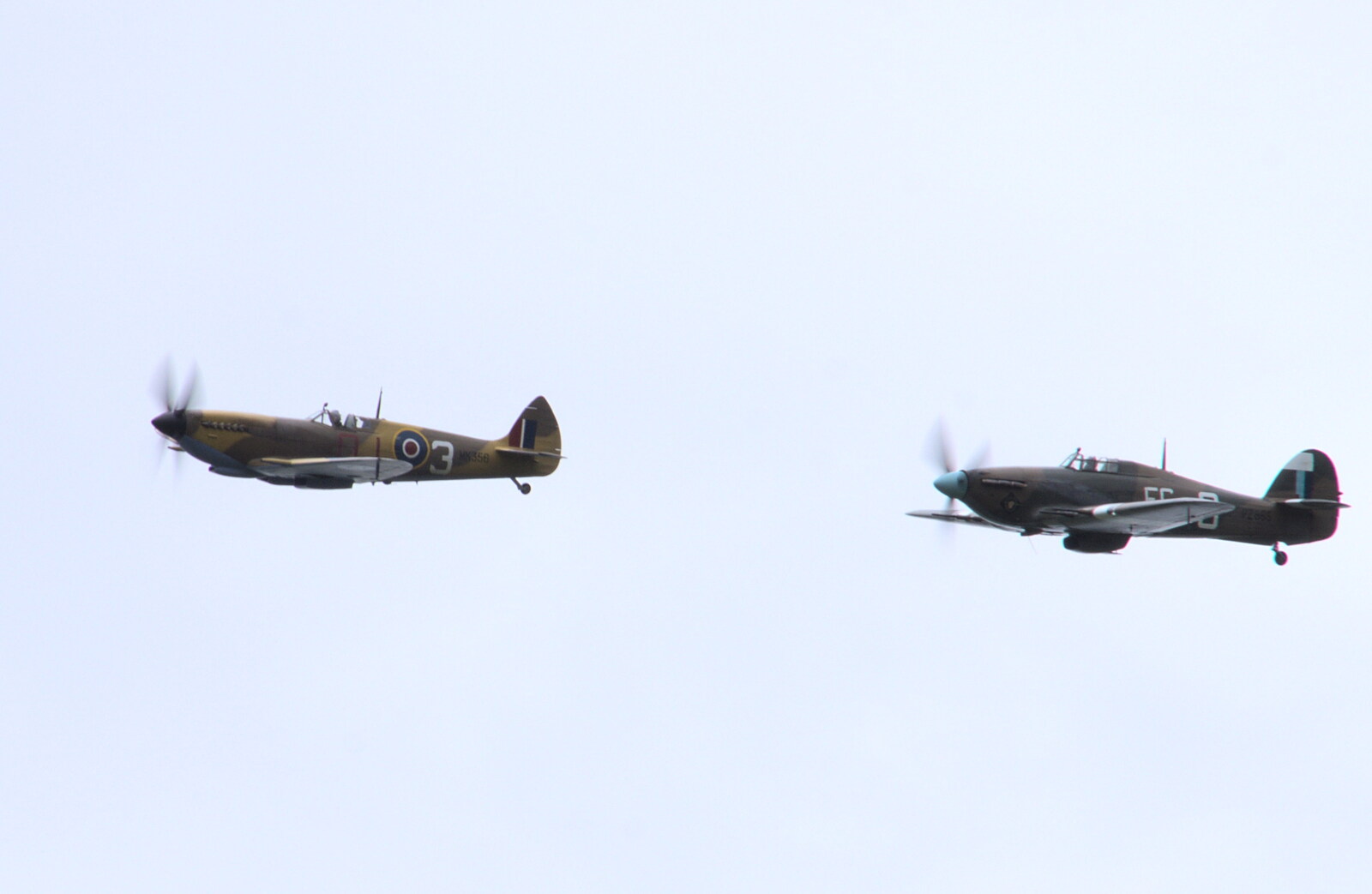 The BBMF, without the Lancaster, does a fly by from The Formerly-Known-As-The-Eye-Show, Palgrave, Suffolk - 17th June 2018