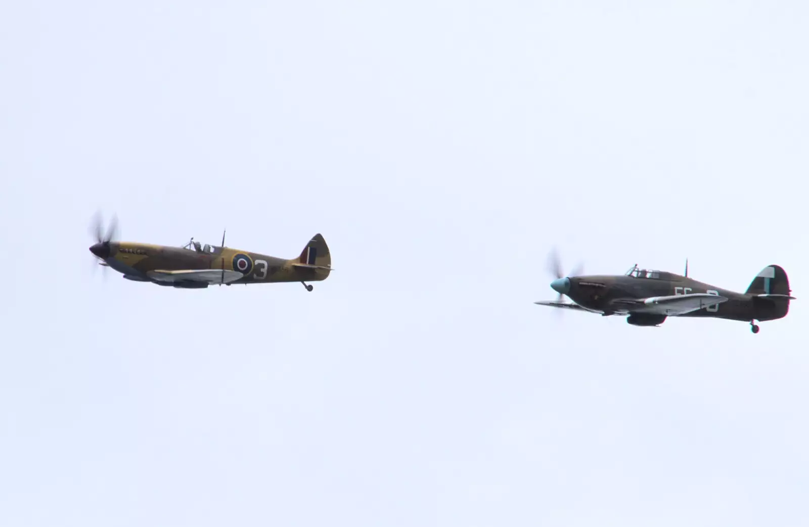 The BBMF, without the Lancaster, does a fly by, from The Formerly-Known-As-The-Eye-Show, Palgrave, Suffolk - 17th June 2018