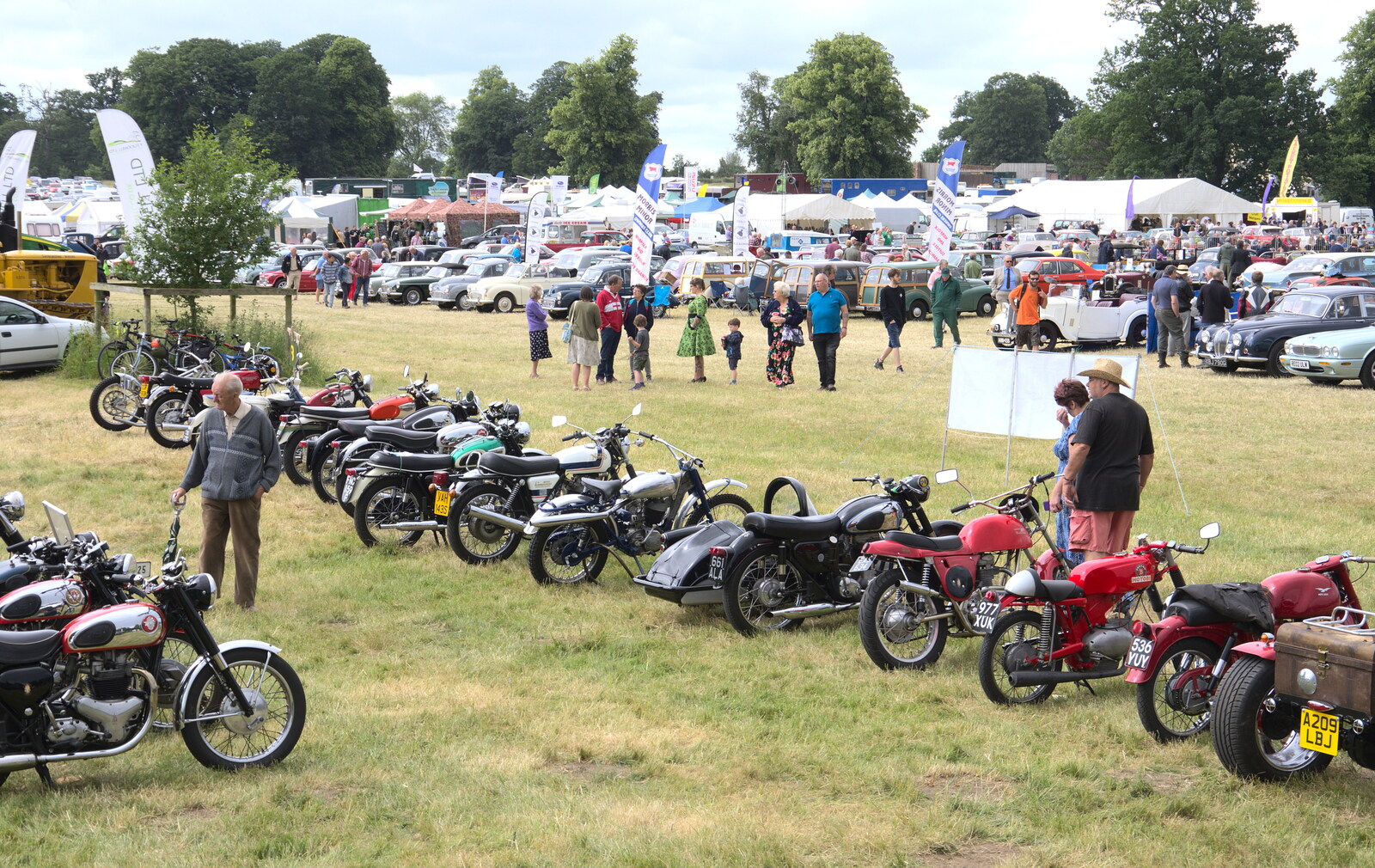 A view of the motorbikes from The Formerly-Known-As-The-Eye-Show, Palgrave, Suffolk - 17th June 2018