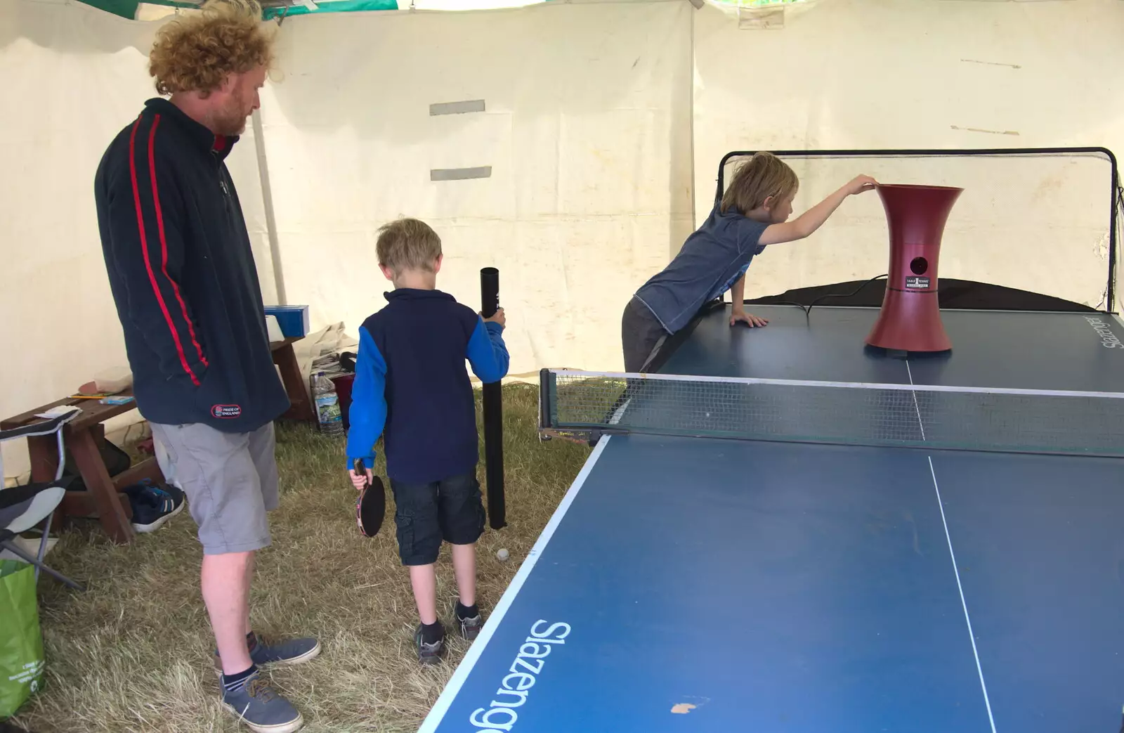 Wavy in the Table Tennis tent, from The Formerly-Known-As-The-Eye-Show, Palgrave, Suffolk - 17th June 2018