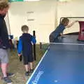 Wavy in the Table Tennis tent, The Formerly-Known-As-The-Eye-Show, Palgrave, Suffolk - 17th June 2018