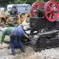 An engine is poked with an iron rod, The Formerly-Known-As-The-Eye-Show, Palgrave, Suffolk - 17th June 2018